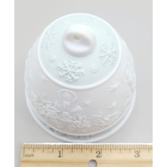 Lladro 1992 Porcelain Christmas Bell Ornament Poinsettia & Candle w/ Box - Picture 8 of 10